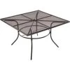 Global Equipment Interion 48" Square Outdoor Steel Mesh Café Table