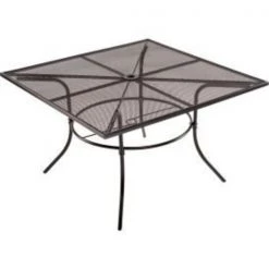 Global Equipment Interion 48" Square Outdoor Steel Mesh Café Table