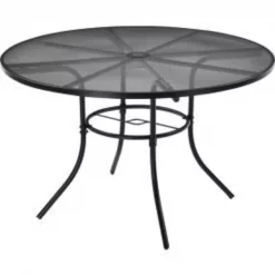 Global Equipment Interion 48" Round Outdoor Steel Mesh Café Table