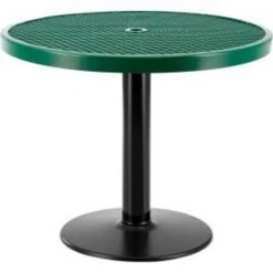 Global Equipment 36" Round Outdoor Café Table, 29"H, Green