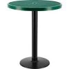 Global Equipment 36" Round Outdoor Bar Height Table, 42"H, Green
