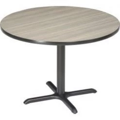 National Public Seating Interion® 36" Round Restaurant Table, Charcoal