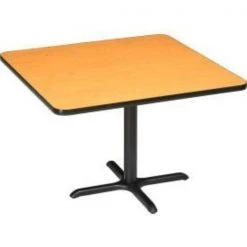 National Public Seating Interion® 36" Square Restaurant Table, Oak