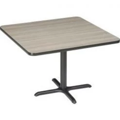 National Public Seating Interion® 42" Square Restaurant Table, Charcoal