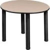 Regency Seating Regency Kee 30" Round Multipurpose Breakroom Slim Table, Beige/ Black -Kitchen & Dining Furniture Sales Store Buy20Supply20Inc20dba20Linq20USA20Corp RESxxTB3018RNDBEBPBKxxa7af64