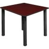 Regency Seating Regency Kee 36" Square Multipurpose Breakroom Slim Table, Mahogany/ Black -Kitchen & Dining Furniture Sales Store Buy20Supply20Inc20dba20Linq20USA20Corp RESxxTB363618MHBPBKxx13cf38