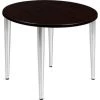 Regency Seating Regency Kahlo 36" Round Multipurpose Breakroom Tapered Leg Table, Mocha Walnut/ Chrome -Kitchen & Dining Furniture Sales Store Buy20Supply20Inc20dba20Linq20USA20Corp RESxxTPL36RNDMWCMxx44ac9f