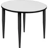 Regency Seating Regency Kahlo 36" Round Multipurpose Breakroom Tapered Leg Table, White/ Black -Kitchen & Dining Furniture Sales Store Buy20Supply20Inc20dba20Linq20USA20Corp RESxxTPL36RNDWHBKxx527958
