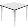 Regency Seating Regency Kahlo 42" Square Multipurpose Breakroom Tapered Leg Table, White/ Chrome -Kitchen & Dining Furniture Sales Store Buy20Supply20Inc20dba20Linq20USA20Corp RESxxTPL4242WHCMxxab9a93