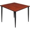 Regency Seating Regency Kahlo 48" Square Multipurpose Breakroom Tapered Leg Table, Cherry/ Black -Kitchen & Dining Furniture Sales Store Buy20Supply20Inc20dba20Linq20USA20Corp RESxxTPL4848CHBKxx5702fe