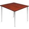 Regency Seating Regency Kahlo 48" Square Multipurpose Breakroom Tapered Leg Table, Cherry/ Chrome -Kitchen & Dining Furniture Sales Store Buy20Supply20Inc20dba20Linq20USA20Corp RESxxTPL4848CHCMxx096898