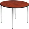 Regency Seating Regency Kahlo 48" Round Multipurpose Breakroom Tapered Leg Table, Cherry/ Chrome -Kitchen & Dining Furniture Sales Store Buy20Supply20Inc20dba20Linq20USA20Corp RESxxTPL48RNDCHCMxx1386b7
