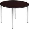 Regency Seating Regency Kahlo 48" Round Multipurpose Breakroom Tapered Leg Table, Mocha Walnut/ Chrome -Kitchen & Dining Furniture Sales Store Buy20Supply20Inc20dba20Linq20USA20Corp RESxxTPL48RNDMWCMxx025ad9