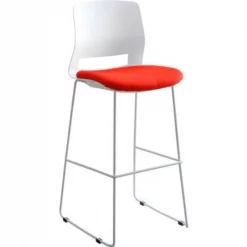 Lorell ¬Æ Stacking Stools - White/Red - Artic Series - Set of 2