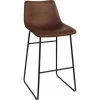 Lorell ¬Æ Modern Sled Guest Stools - Leather - Tan - Set of 2