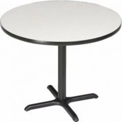 National Public Seating Interion® 42" Round Bar Height Restaurant Table, Gray