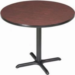 National Public Seating Interion® 42" Round Bar Height Restaurant Table, Mahogany