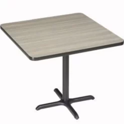 National Public Seating Interion® 42" Square Bar Height Restaurant Table, Charcoal