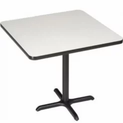 National Public Seating Interion® 42" Square Bar Height Restaurant Table, Gray