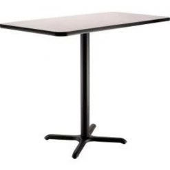 National Public Seating Interion® Bar Height Breakroom Table, 48"Lx30"Wx42"H, Gray