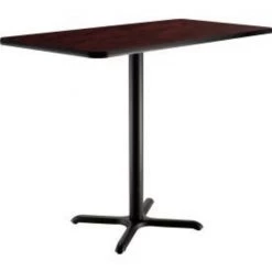National Public Seating Interion® Bar Height Breakroom Table, 48"Lx30"Wx42"H, Mahogany