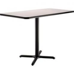 National Public Seating Interion® Counter Height Restaurant Table, 48"Lx30"Wx36"H, Gray