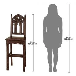 Design Toscano Sudbury Gothic Hardwood Bar Stools, PK 2 -Kitchen & Dining Furniture Sales Store Design20Toscano AF966445xx4