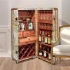 Design Toscano Italian-Style World Map Cocktail Bar Steamer Trunk -Kitchen & Dining Furniture Sales Store Design20Toscano WL4001xx1