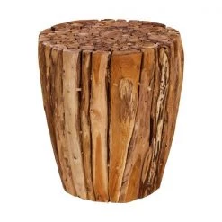 Elk Home Teak Branch Accent Stool