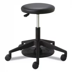 Safco Lab Stool, 24.25" Seat Height, Supports up to 250 lbs., Black