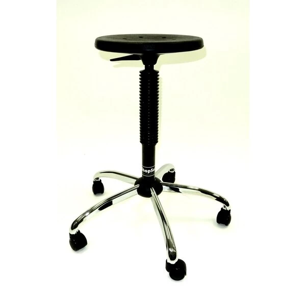 Shopsol Stool, Alum Base and Casters 3 Shopsol Stool, Alum Base and Casters