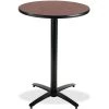 Round KFI 36in Dark Mahogany Breakroom Table with Arched X Base, 42 W, 36 L, 42 H, HPL Top -Kitchen & Dining Furniture Sales Store Grainger 1016856486xxebef50