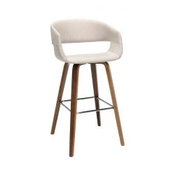 Ofm Counter Stool, Beige Fabric, PK2