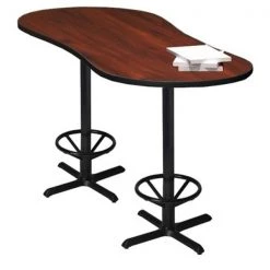 Safco Bistro Bar Height Peanut Table, Cast Iron Base, 42 W, 42 L, 42 H, Thermally Fused Laminate Top Top