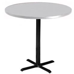 Safco Bistro 36" Round Bar Height Table, Cast Iron Base, 42 H, Thermally Fused Laminate Top Top