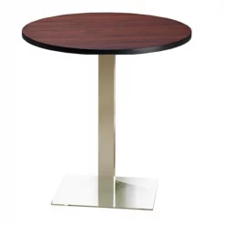 Safco Bistro 36" Round Bar Height Table, Stainless Steel Base, 42 H, Thermally Fused Laminate Top Top
