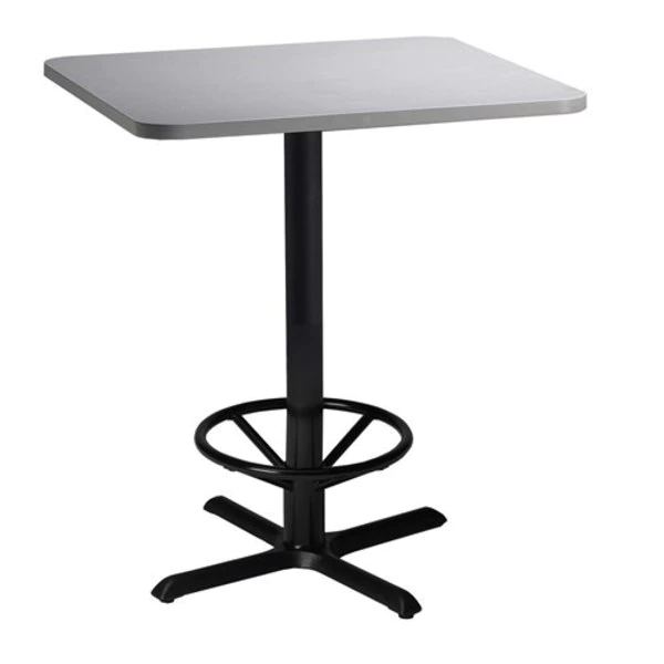 Safco Bistro 36" Square Bar Height Table, Cast Iron Base, 42 H, Thermally Fused Laminate Top Top 3 Safco Bistro 36" Square Bar Height Table, Cast Iron Base, 42 H, Thermally Fused Laminate Top Top