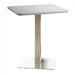 Safco Bistro 36" Square Bar Height Table, Stainless Steel Base, 42 H, Thermally Fused Laminate Top Top