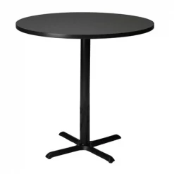 Safco Bistro 42" Round Bar Height Table, Cast Iron Base, 42 W, 42 L, 42 H, Anthracite