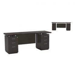 Safco Sterling 72" Credenza, 2 B/B/F Pedestals,