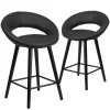 Flash Furniture Black Vinyl Counter Stool, 24"H
