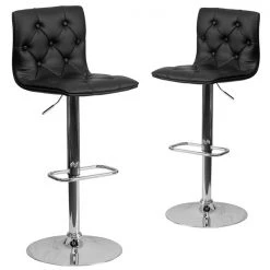 Flash Furniture Tufted Black Vinyl Barstool -Kitchen & Dining Furniture Sales Store Grainger 2xxCHxx112080xxBKxxGGxxc5fe69