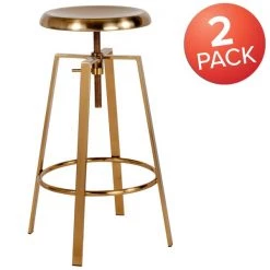Flash Furniture Gold Adjustable Barstool