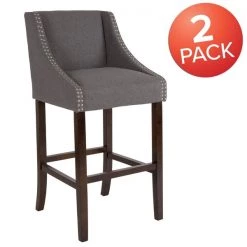 Flash Furniture Gray Fabric/Wood Stool, 30" -Kitchen & Dining Furniture Sales Store Grainger 2xxCHxx182020xx30xxDKGYxxFxxGGxxMULTIxx2be220