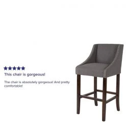 Flash Furniture Gray Fabric/Wood Stool, 30" -Kitchen & Dining Furniture Sales Store Grainger 2xxCHxx182020xx30xxDKGYxxFxxGGxxREVIEWxx0c7569