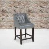 Flash Furniture Gray Leather/Wood Stool, 24" -Kitchen & Dining Furniture Sales Store Grainger 2xxCHxx182020xxTxx24xxLTGYxxGGxxLSxxa1f78a