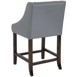 Flash Furniture Gray Leather/Wood Stool, 24" -Kitchen & Dining Furniture Sales Store Grainger 2xxCHxx182020xxTxx24xxLTGYxxGGxxinset3xxa1d566