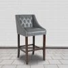Flash Furniture Gray Leather/Wood Stool, 30" -Kitchen & Dining Furniture Sales Store Grainger 2xxCHxx182020xxTxx30xxLTGYxxGGxxLSxx5cf33a