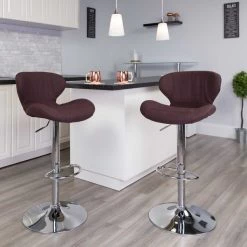 Flash Furniture Brown Fabric Barstool