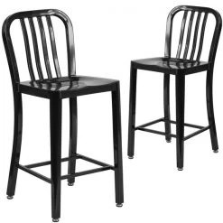 Flash Furniture Black Metal Outdoor Stool, 24" -Kitchen & Dining Furniture Sales Store Grainger 2xxCHxx61200xx24xxBKxxGGxxd95511